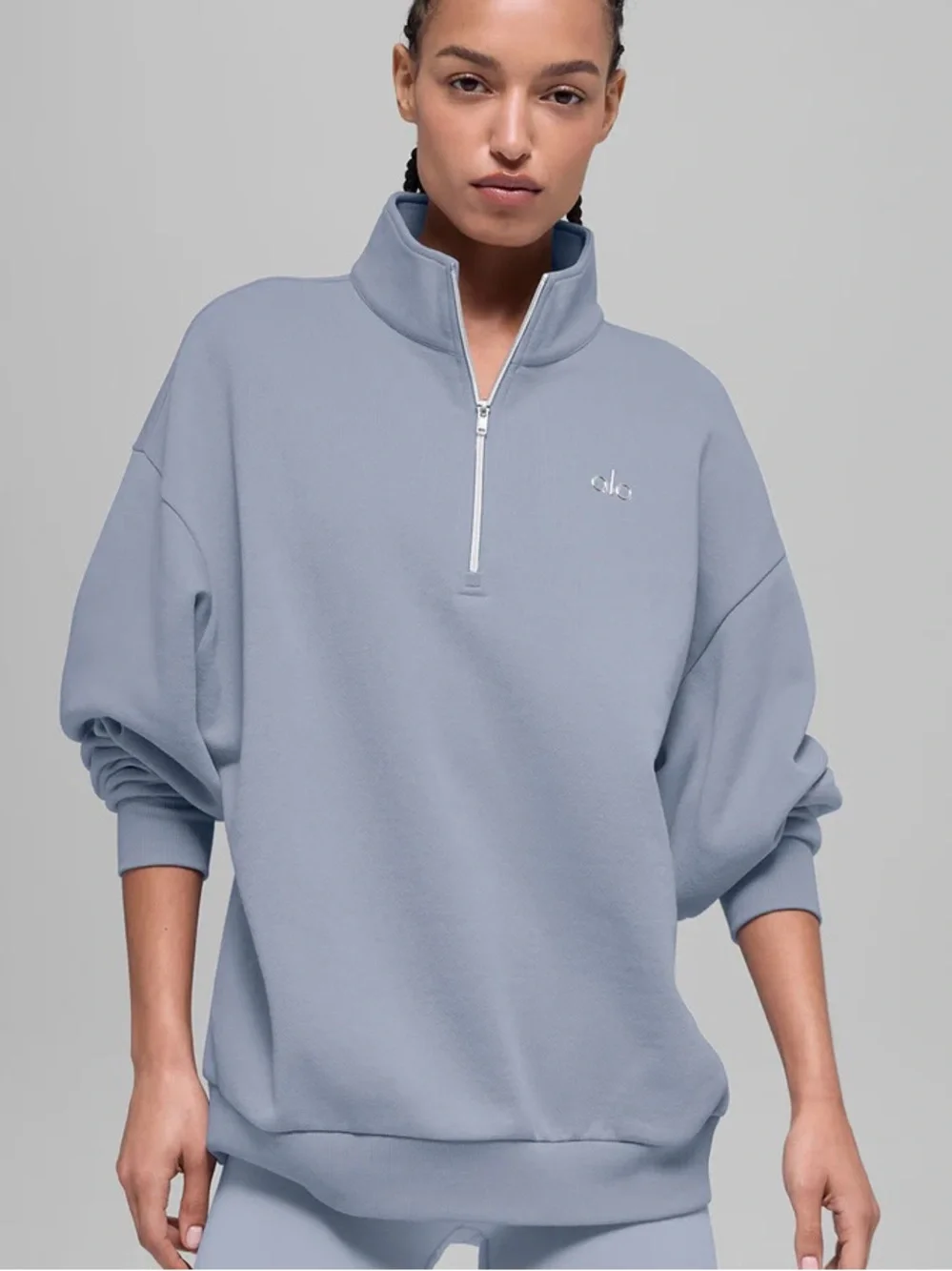 alo winter frost quarter zip size small